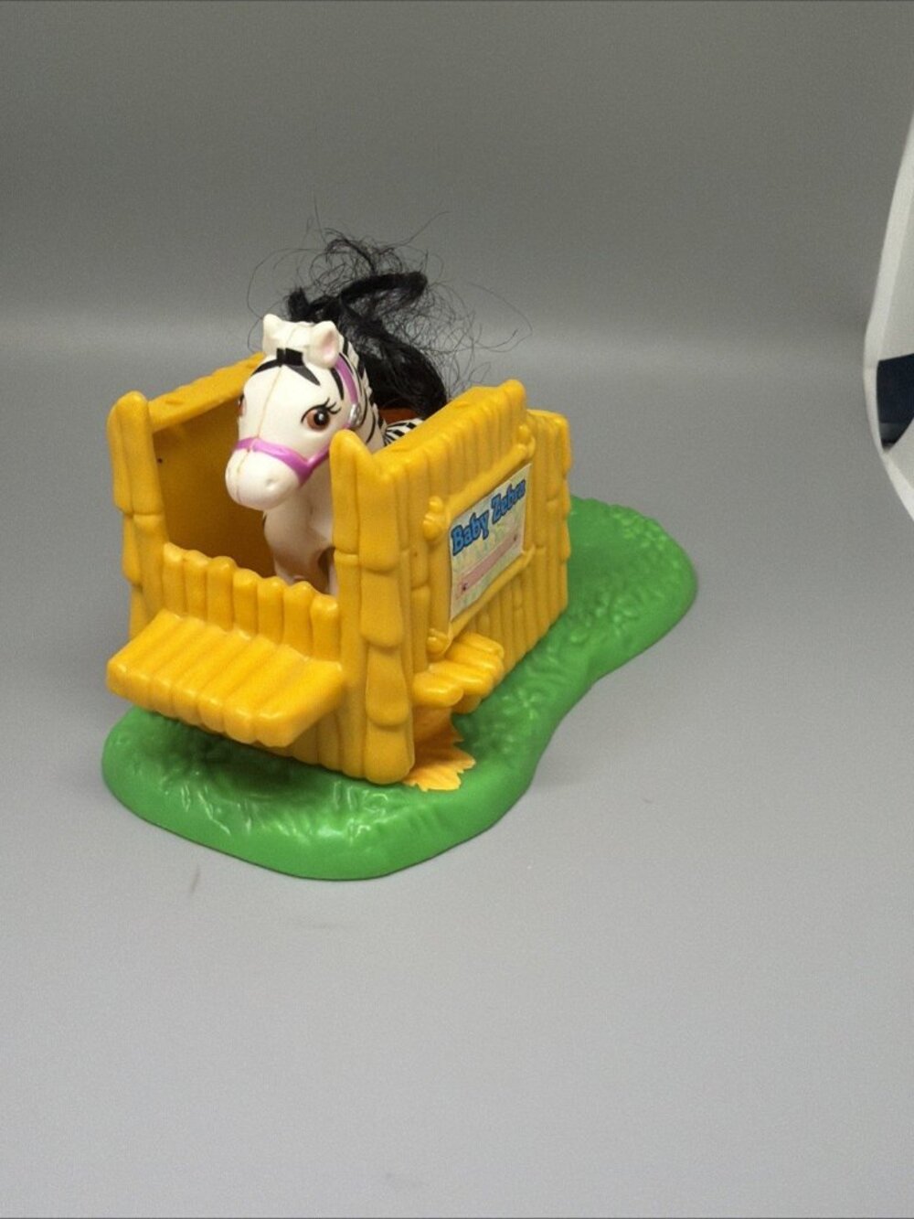 Vintage Littlest Pet Shop Zoo Baby Zebra Set Nursery 1993 90s Kenner (incomplete